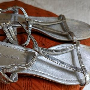 Metallic Silver Sandals